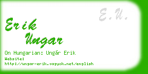 erik ungar business card